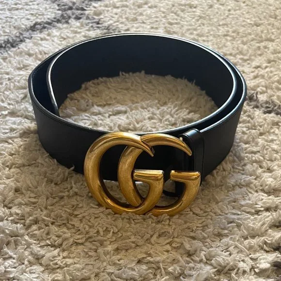 Gucci | Accessories | Gucci Leather Belt With Double G  display picture 1